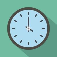 Clock time icon, flat style vector