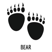 Bear step icon, simple style. vector