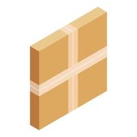 Square box icon, isometric style vector