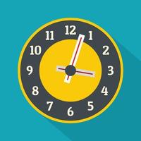 Clock concept icon, flat style vector