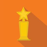 Star award icon vector flat