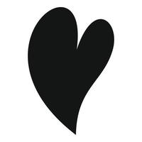 Deaf heart icon, simple style. vector