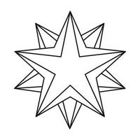 Star icon, outline style vector