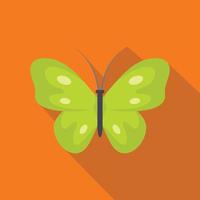 Exotic butterfly icon, flat style. vector