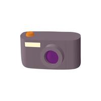 Camera icon, cartoon style vector