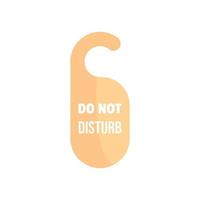 Do not disturb hotel tag icon, flat style vector