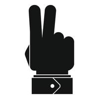 icono de mano hey, estilo negro simple vector