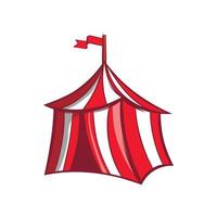 Medieval knight tent icon, cartoon style vector