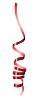 Red coil ribbon mockup, realistic style vector