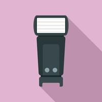 Camera flashlight icon, flat style vector