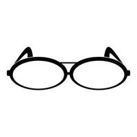 Round eyeglasses icon, simple style. vector