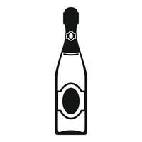 Dry champagne icon, simple style vector