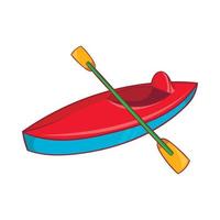 Kayak icon, cartoon style vector