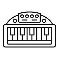 icono de juguete de piano, estilo de contorno vector