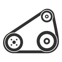 Timing belt icon, simple style vector