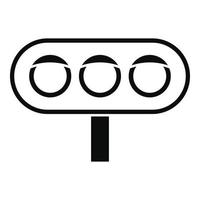 Horizontal traffic lights icon, simple style vector