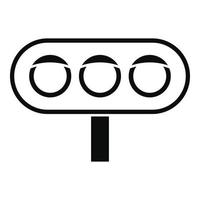 Horizontal traffic lights icon, simple style vector