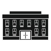 Village courthouse icon, simple style vector