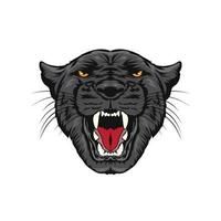 Angry Panther face vector illustration in retro comic color style, perfect for tshirt design and tattoo also mascot logo design