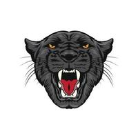 Angry Panther face vector illustration in retro comic color style, perfect for tshirt design and tattoo also mascot logo design