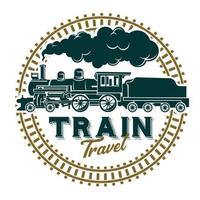 tren de vapor con ilustración de vectores de humo, bueno para el logotipo de la tienda vintage y el diseño de camisetas