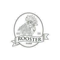 Rooster head vector illustration, perfect for farm logo and food brand product logo