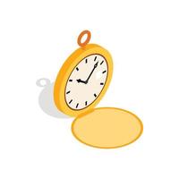 Pocket watch icon, isometric 3d style vector