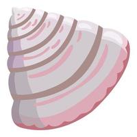 Small shell icon, cartoon style vector