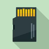 Camera sd card icon, flat style vector