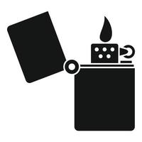 Kerosene lighter icon, simple style vector