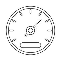 Speedometer icon, outline style vector