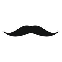 icono de bigote aseado, estilo simple. vector