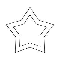 Star icon, outline style vector