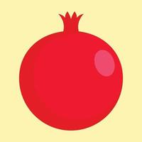 Pomegranate icon, flat style vector