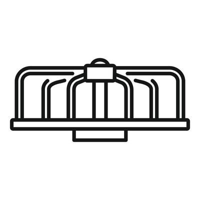 Rotation amusement kid icon, outline style