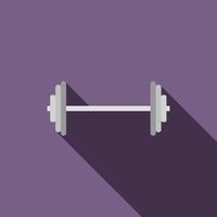 Barbell icon in flat style vector