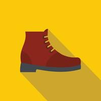 Hiking boots icon vector flat