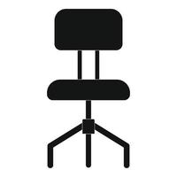 Hard chair icon, simple style. vector