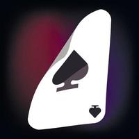 Ace of spades card icon, cartoon style vector