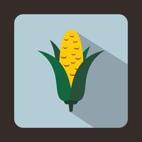 Corncob icon in flat style vector