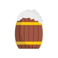 Full barrel icon, flat style. vector