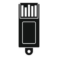 icono de información usb, estilo simple vector