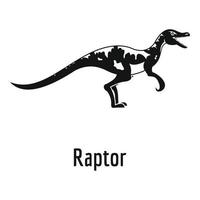 icono de raptor, estilo simple. vector