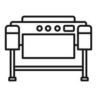 icono de plotter de impresora, estilo de contorno vector