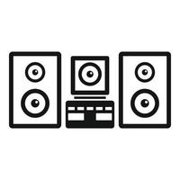Stereo system icon, simple style vector