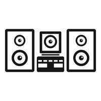 Stereo system icon, simple style vector