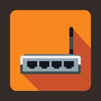 Router icon in flat style vector