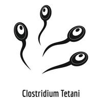 Clostridium tetani icon, simple style. vector