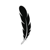 Aztec feather icon, simple style vector