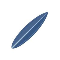 Blue surfboard icon, flat style vector